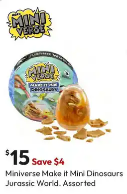 Target Miniverse Make it Mini Dinosaurs Jurassic World Assorted offer
