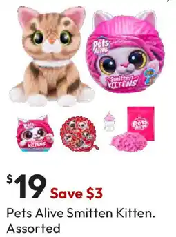 Target Pets Alive Smitten Kitten Assorted offer
