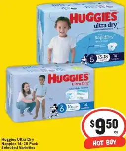 IGA Huggies Ultra Dry Nappies offer