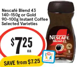 IGA Nescafé Blend 43 or Gold Instant Coffee offer