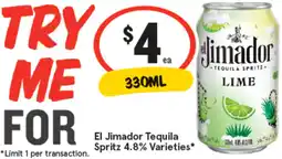 IGA El Jimador Tequila Spritz offer