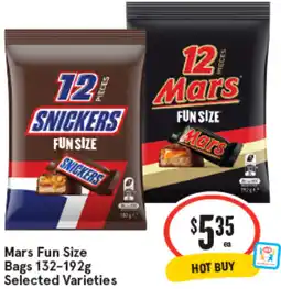 IGA Mars Fun Size Bags offer
