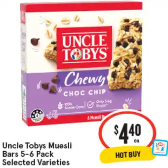 IGA Uncle Tobys Muesli Bars offer