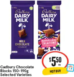 IGA Cadbury Chocolate Blocks offer