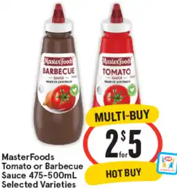 IGA MasterFoods Tomato or Barbecue Sauce offer