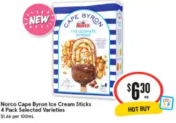 IGA Norco Cape Byron Ice Cream Sticks offer