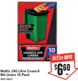 IGA Multix Council Bin Liners offer