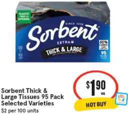 IGA Sorbent Thick & Large Tissues offer