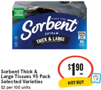 IGA Sorbent Thick & Large Tissues offer