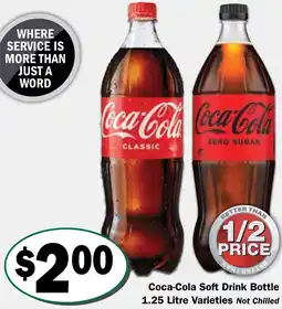 Friendly Grocer Coca-Cola Soft Drink Bottle offer