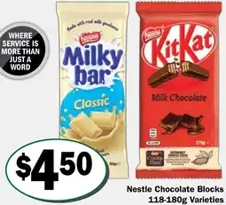 Friendly Grocer Nestle Chocolate Blocks offer
