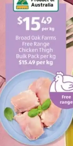 ALDI Broad oak farms free range chicken thigh bulk pack offer