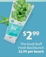 ALDI The good stuff fresh basil bunch offer