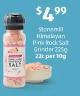 ALDI Stonemill Himalayan Pink Rock Salt Grinder offer