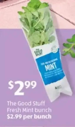 ALDI The good stuff fresh mint bunch offer