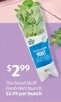 ALDI The good stuff fresh mint bunch offer