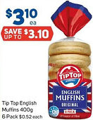 Foodland Tip Top English Muffins offer