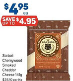 Foodland Sartori Cherrywood Smoked Cheddar Cheese offer