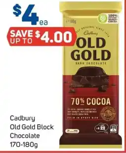 Foodland Cadbury old gold block chocolate offer