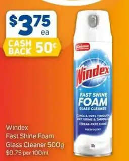 Foodland Windex fast shine foam glass cleaner offer