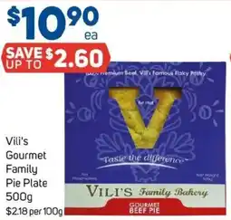 Foodland Vili's Gourmet Family Pie Plate offer