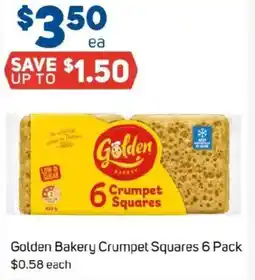 Foodland Golden Bakery Crumpet Squares offer