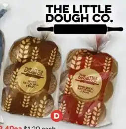 Foodland Little Dough Co White or Wholemeal Batch Rolls offer