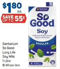 Foodland Sanitarium So Good Long Life Soy Milk offer