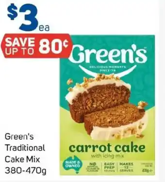 Foodland Green's Traditional Cake Mix offer