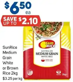 Foodland SunRice Medium Grain White or Brown Rice offer