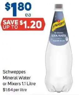 Foodland Schweppes Mineral Water or Mixers offer