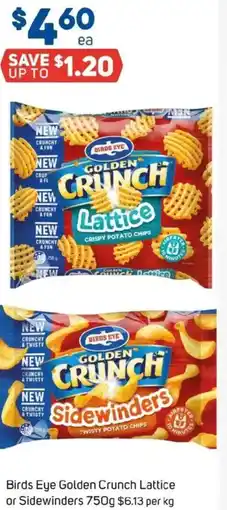 Foodland Birds Eye Golden Crunch Lattice or Sidewinders offer