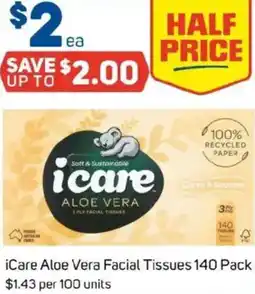 Foodland iCare Aloe Vera Facial Tissues offer