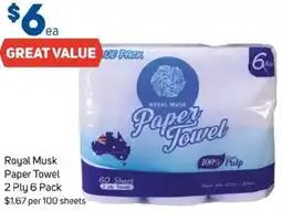 Foodland Royal Musk Paper Towel 2 Ply offer