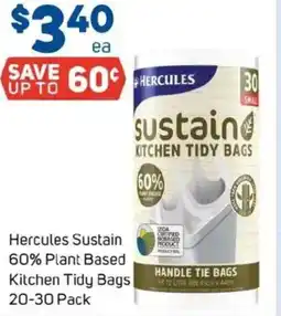 Foodland Hercules Sustain 60% Plant Based Kitchen Tidy Bags offer