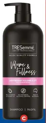 Foodland TRESemmé Shampoo or Conditioner offer