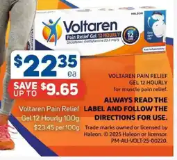 Foodland Voltaren Pain Relief Gel 12 Hourly offer