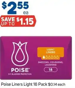 Foodland Poise Liners Light offer