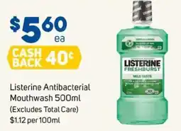 Foodland Listerine Antibacterial Mouthwash offer