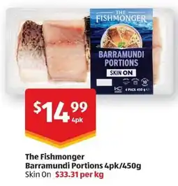 ALDI The Fishmonger Barramundi Portions offer