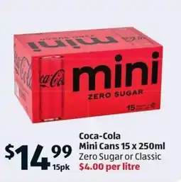 ALDI Coca-Cola Mini Cans offer