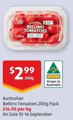 ALDI Australian Bellino Tomatoes offer