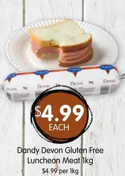 Spudshed Dandy Devon Gluten Free Luncheon Meat offer