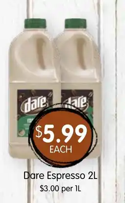Spudshed Dare Espresso offer