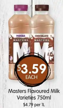 Spudshed Masters Flavoured Milk Varieties offer