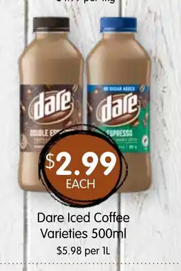 Spudshed Dare Iced Coffee Varieties offer