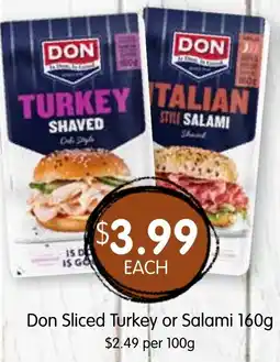 Spudshed Don Sliced Turkey or Salami offer