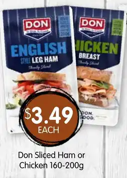 Spudshed Don Sliced Ham or Chicken offer