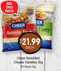 Spudshed Cheer Shredded Cheese Varieties offer