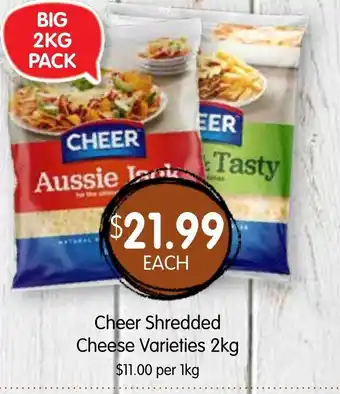 Spudshed Cheer Shredded Cheese Varieties offer